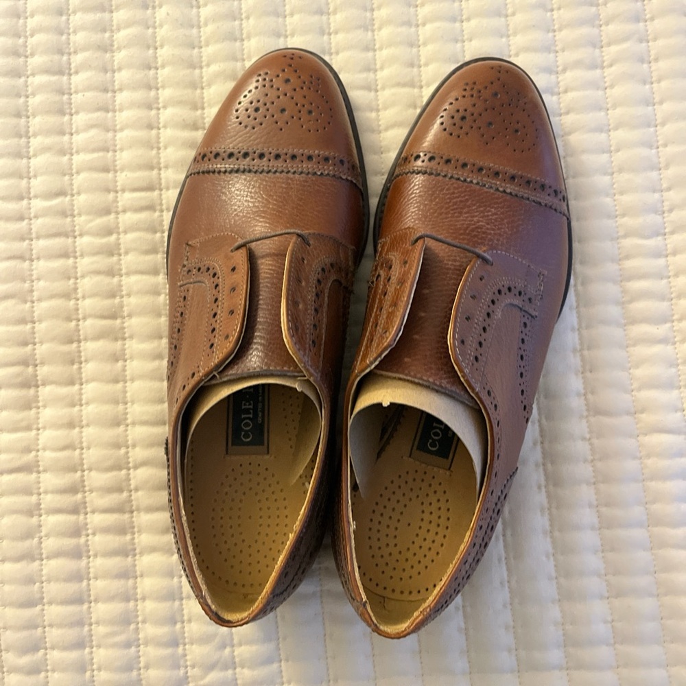 Cole Haan Men's Brown Leather Dress Shoes